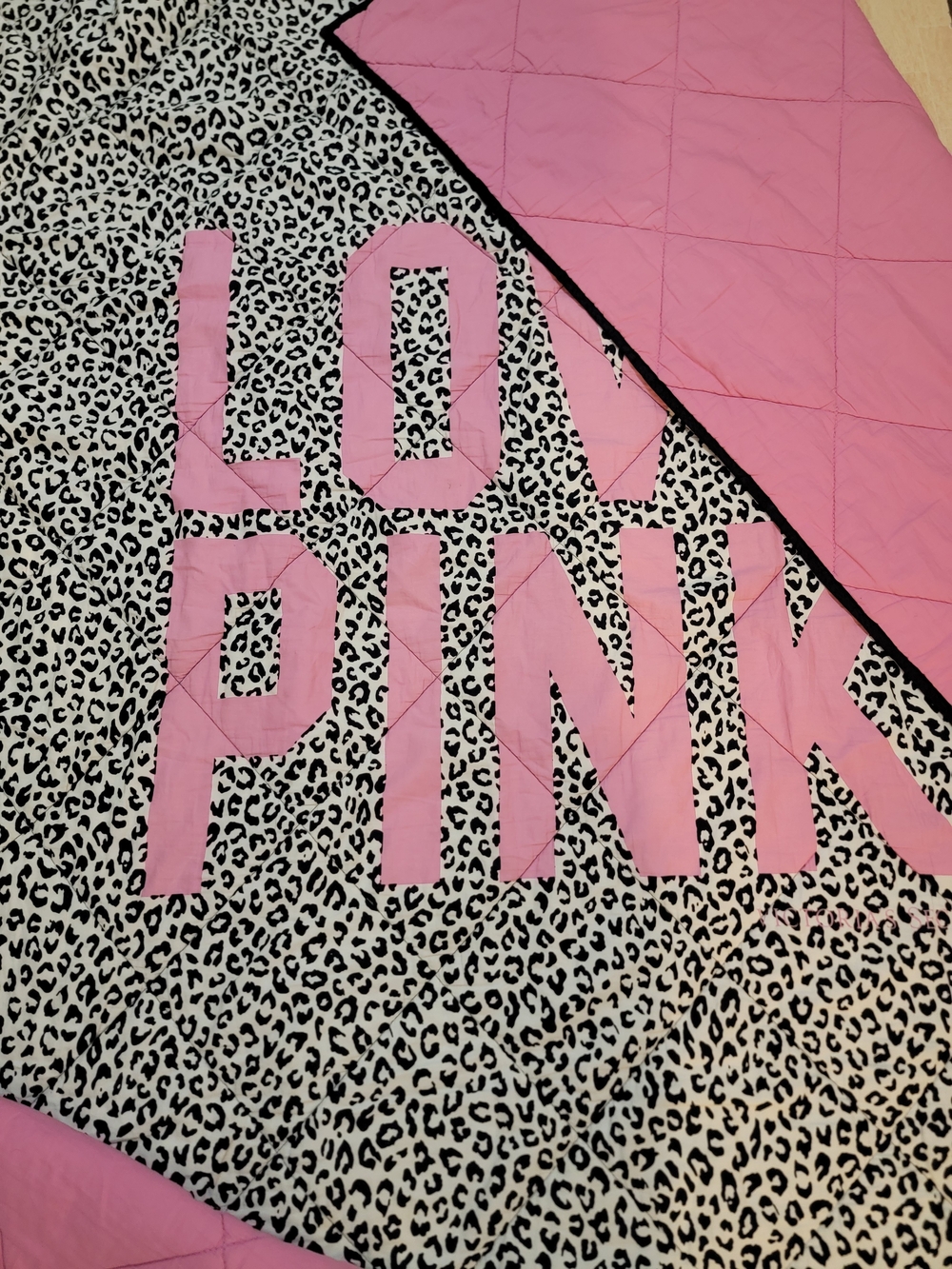 Queen Vintage Victoria's Secret Pink 2012 Comforter Pink Leopard Cheetah